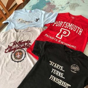 Lot of four swimming t-shirts Size M Adult